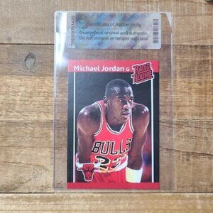 1985 - 86 Michael Jordan rookie card rated rookie custom card in soft case with